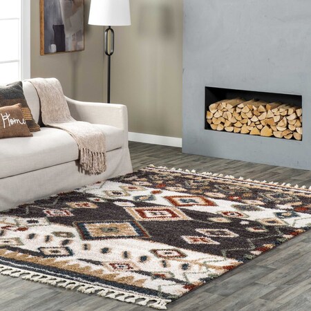 Nuloom Rosemarie Bohemian Soft Shag Tassel Area Rug 3ft x 5ft OZFG01C-305